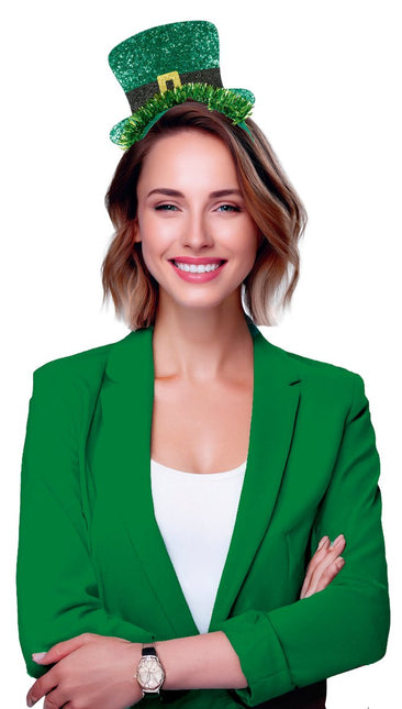 St. Patrick'S Day Haarband Met Hoed Glitter van Fiestas Guirca koop je bij Partywinkel