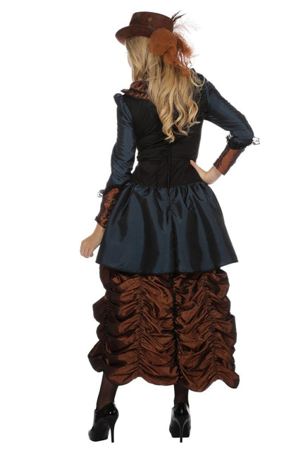 Steampunk Jurk Blauw van Wilbers & Wilbers koop je bij Partywinkel