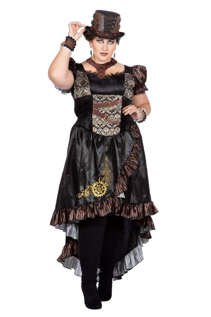 Steampunk Jurk Zwart Dames van Wilbers & Wilbers koop je bij Partywinkel