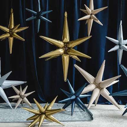 Ster Ballon Blauw 1,05m van Partydeco koop je bij Partywinkel