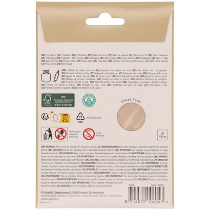 Ster Helium Ballon Goud Leeg 45cm van Folat koop je bij Partywinkel