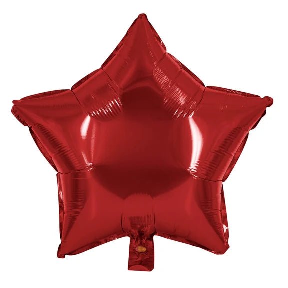 Ster Helium Ballon Rood Leeg 45cm van VDV Benefit koop je bij Partywinkel