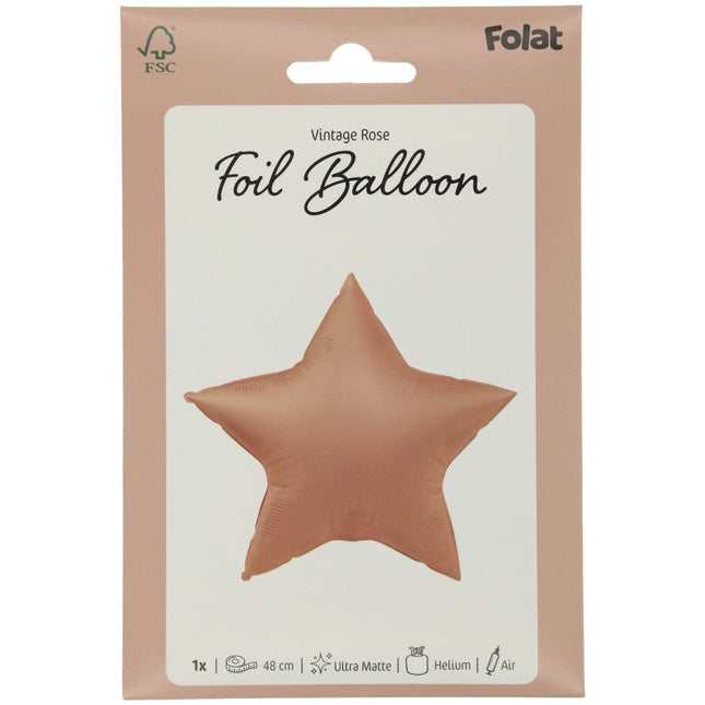 Ster Helium Ballon Roze Leeg 45cm van Folat koop je bij Partywinkel