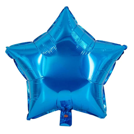 Ster Helium Ballon Blauw Leeg 45cm