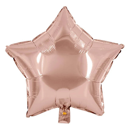 Ster Helium Ballon Rose Goud Leeg 45cm