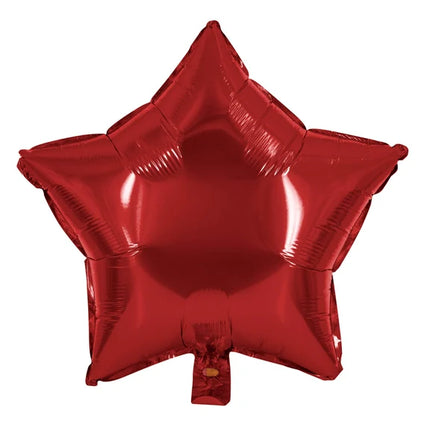 Ster Helium Ballon Rood Leeg 45cm