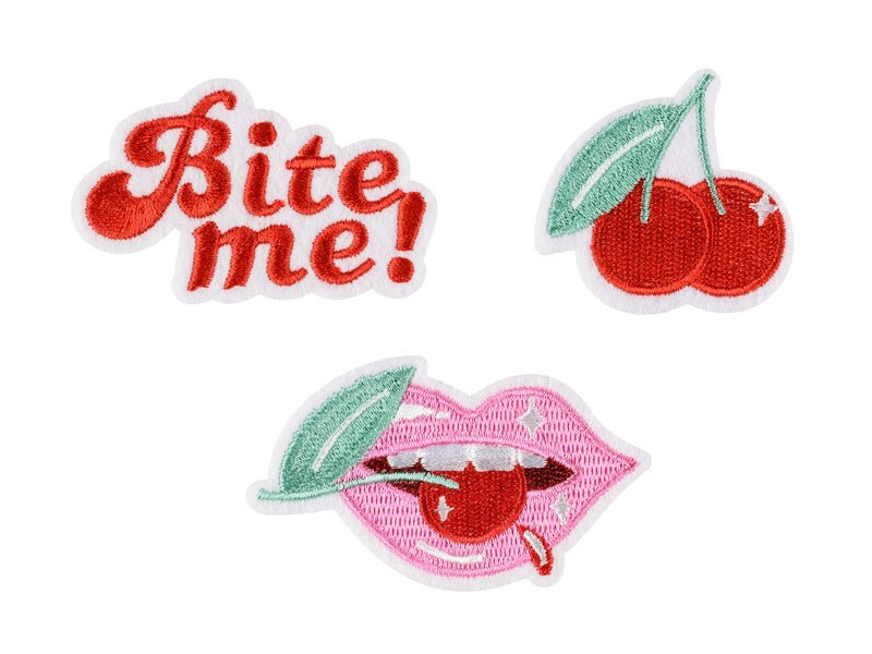 Stijk Embleem Bite Me 3st van Partydeco koop je bij Partywinkel