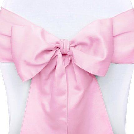 Stoelstrikken Lichtroze 2,75m 10st van Partydeco koop je bij Partywinkel