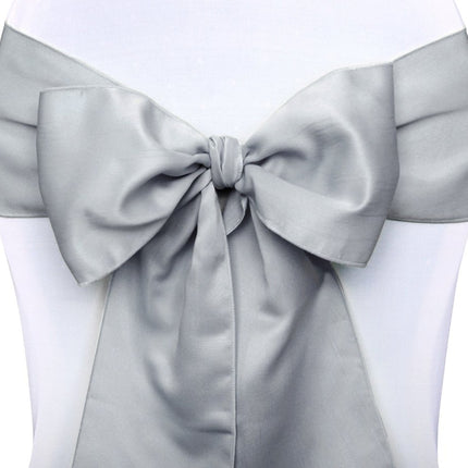 Stoelstrikken Zilver 2,75m 10st van Partydeco koop je bij Partywinkel