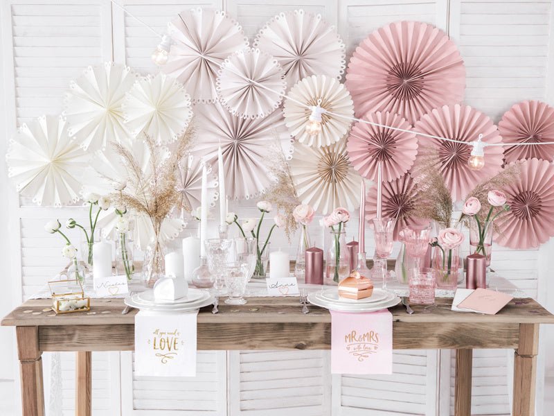 Stompkaars Rose Goud Metallic 12cm 6st van Partydeco koop je bij Partywinkel