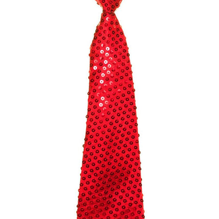 Rode Stropdas Pailletten van Wilbers & Wilbers koop je bij Partywinkel