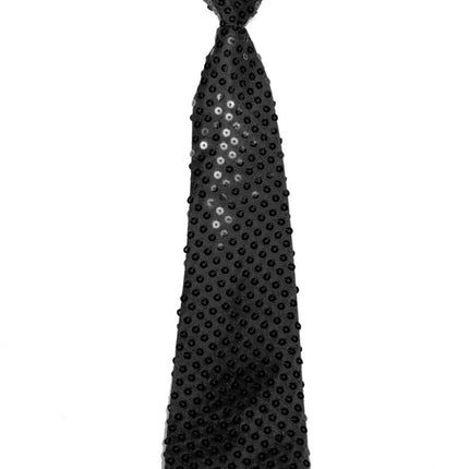 Zwarte Stropdas Pailletten van Wilbers & Wilbers koop je bij Partywinkel