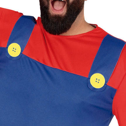 Super Mario Kostuum Rood Blauw Heren van Fiestas Guirca koop je bij Partywinkel