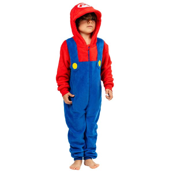 Super Mario Onesie Blauw Rood Kind van Riethmueller koop je bij Partywinkel