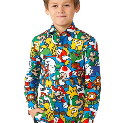 Super Mario Overhemd Jongen OppoSuits van OppoSuits koop je bij Partywinkel