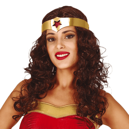 Superheldin Pruik Haarband van Fiestas Guirca koop je bij Partywinkel