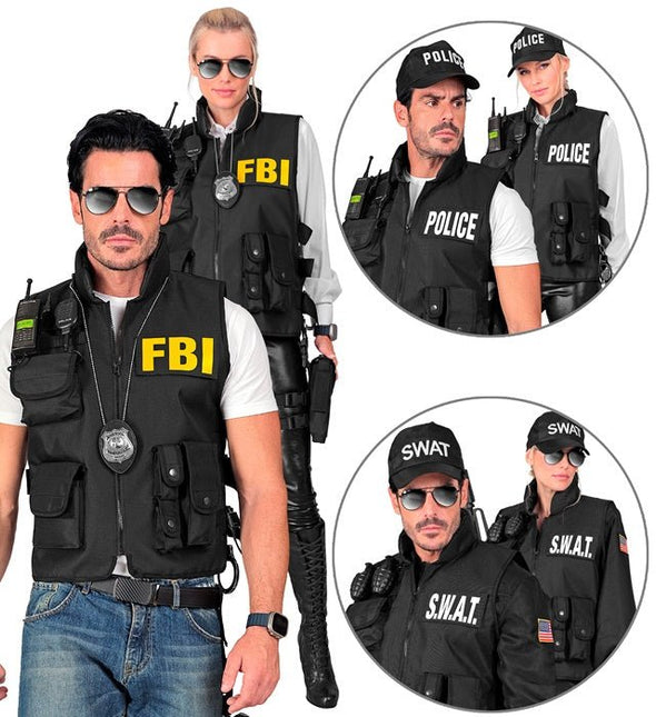 Swat vest fbi /politie van Widmann koop je bij Partywinkel