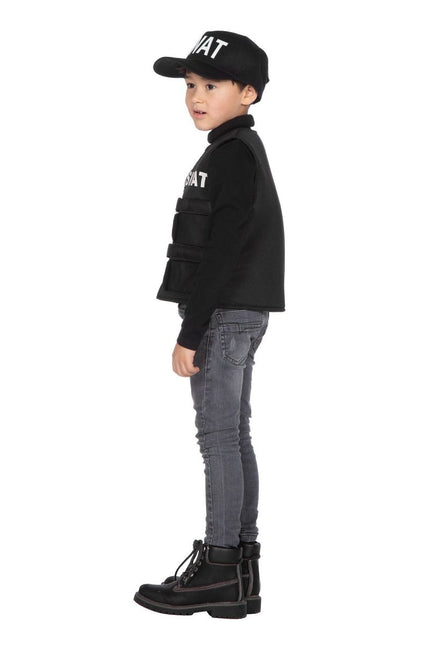 Swat Vest Zwart Jongen van Wilbers & Wilbers koop je bij Partywinkel