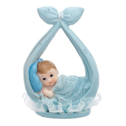 Taarttopper Baby Jongen In Sjaal 11cm van Partydeco koop je bij Partywinkel