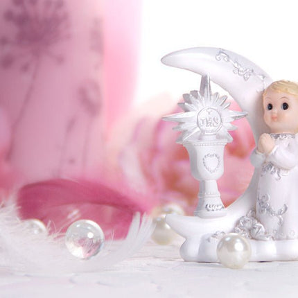 Taarttopper Comunnie Meisje 9cm van Partydeco koop je bij Partywinkel