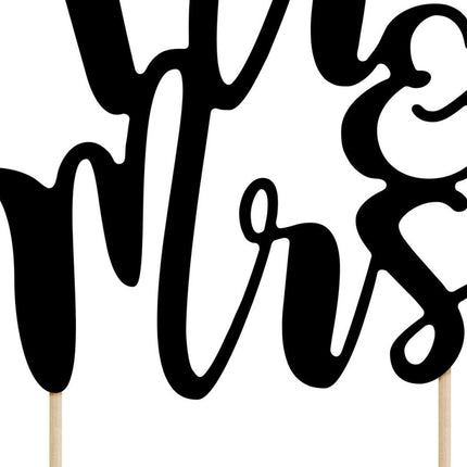 Taarttopper Happy Birthday Zwart 25,5cm van Partydeco koop je bij Partywinkel