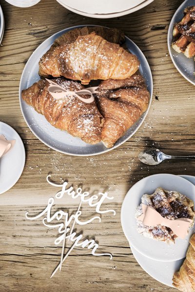 Taarttoppers Love Zilver 13cm 6st van Partydeco koop je bij Partywinkel