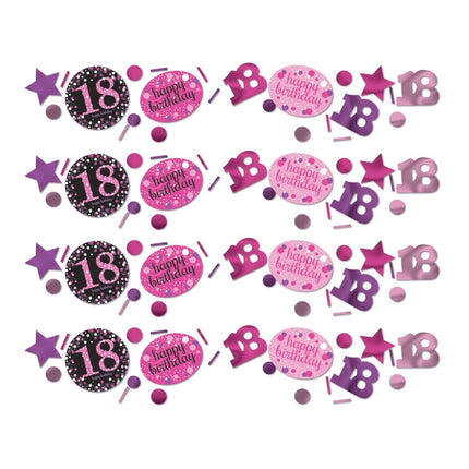 Tafelconfetti 18 Jaar Happy Birthday Roze 34gr van Riethmueller koop je bij Partywinkel
