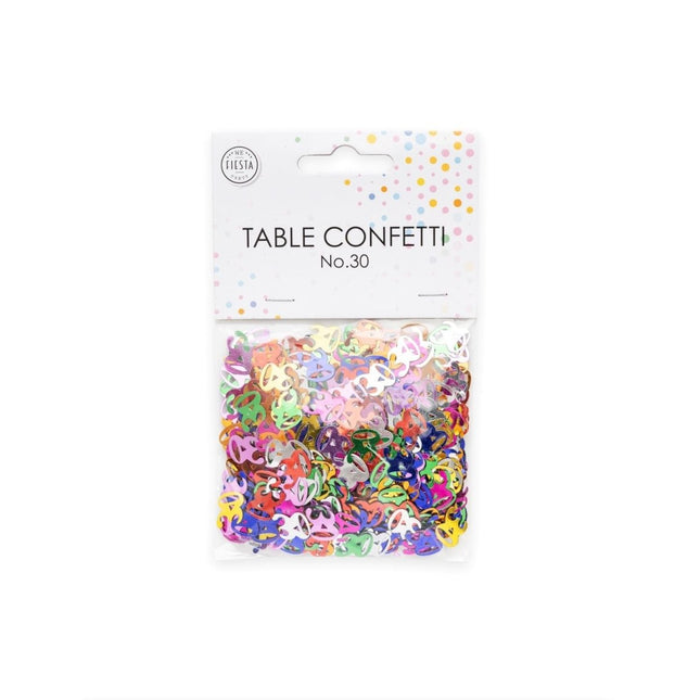 Tafelconfetti 30 Jaar Gekleurd van WeFiesta koop je bij Partywinkel