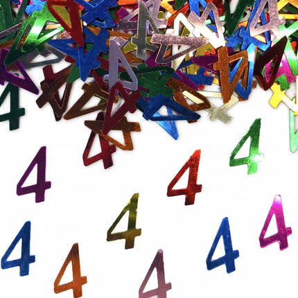 Tafelconfetti 4 Jaar 1cm 600st van Folat koop je bij Partywinkel