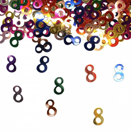 Tafelconfetti 8 Jaar 1cm 600st van Folat koop je bij Partywinkel