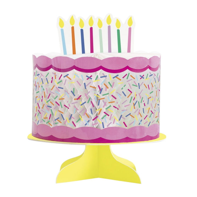 Tafeldecoratie Taart Honeycomb 20,3cm van Unique koop je bij Partywinkel