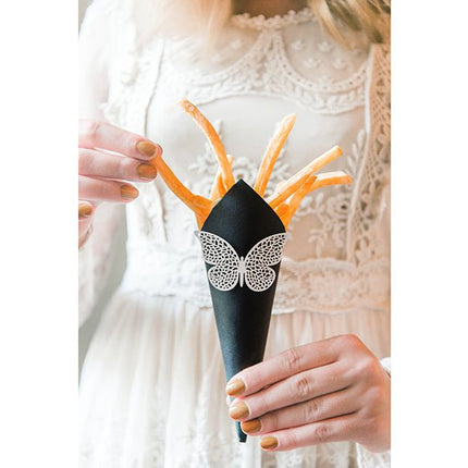 Tafeldecoratie Vlinder Papier Wit 6,5cm 10st van Partydeco koop je bij Partywinkel
