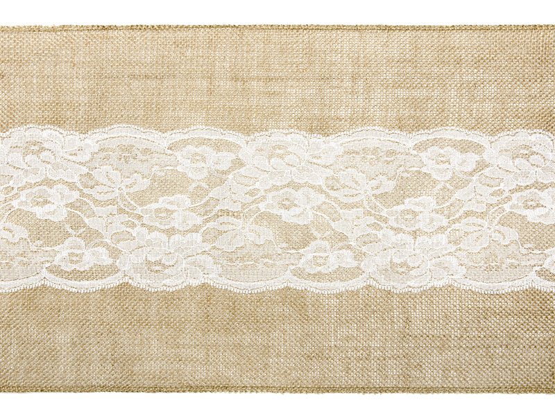 Tafelloper Jute Kant 2,75m van Partydeco koop je bij Partywinkel