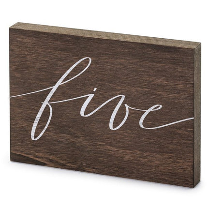 Tafelnummer Five 18cm van Partydeco koop je bij Partywinkel