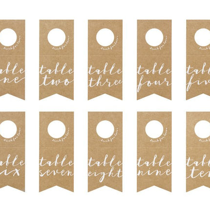 Tafelnummer Fleshangers 18,5cm 10st van Partydeco koop je bij Partywinkel