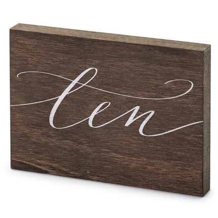 Tafelnummer Ten 18cm van Partydeco koop je bij Partywinkel