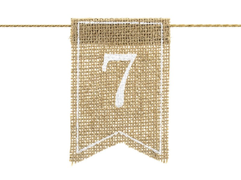 Tafelnummers Jute 10,5cm 20st van Partydeco koop je bij Partywinkel