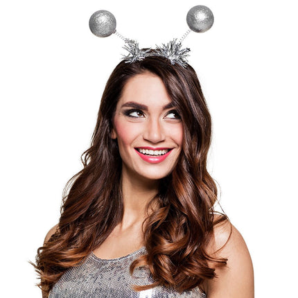 Tiara Glitterballen Zilver van Boland koop je bij Partywinkel