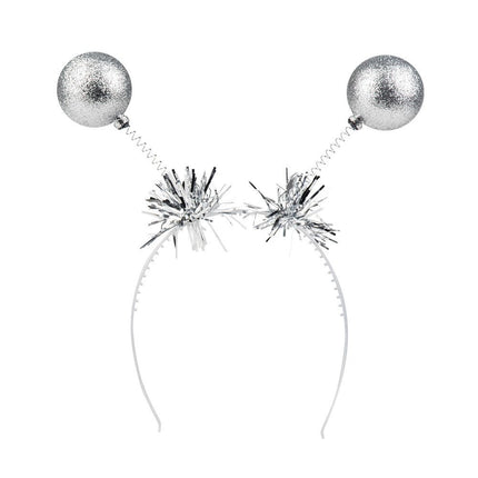 Tiara Glitterballen Zilver van Boland koop je bij Partywinkel