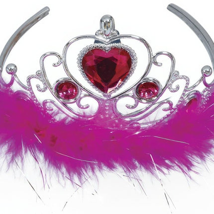 Tiara Meisje Hart Roze van Fiestas Guirca koop je bij Partywinkel