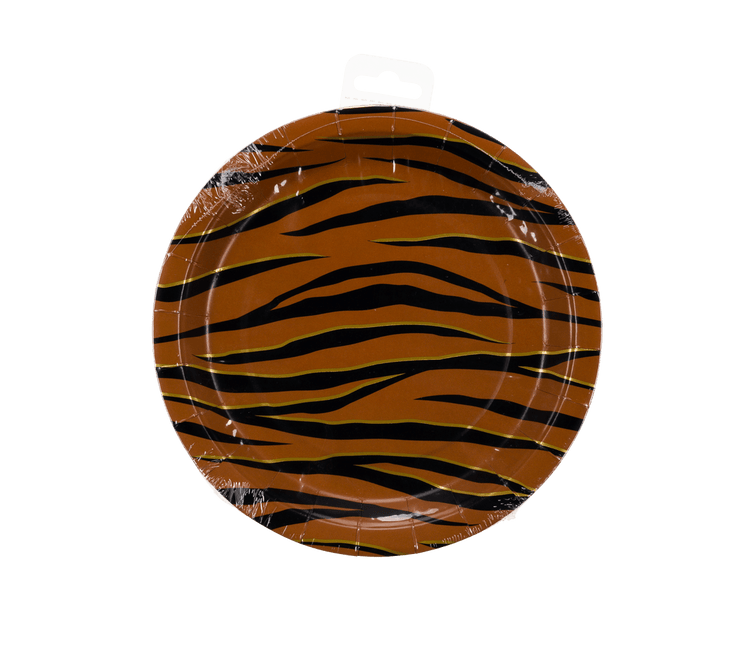 Tijger Borden 23cm 8st van Paper Dreams koop je bij Partywinkel