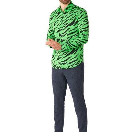 Tijger Groen Overhemd Heren OppoSuits van OppoSuits koop je bij Partywinkel