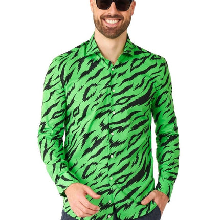 Tijger Groen Overhemd Heren OppoSuits van OppoSuits koop je bij Partywinkel