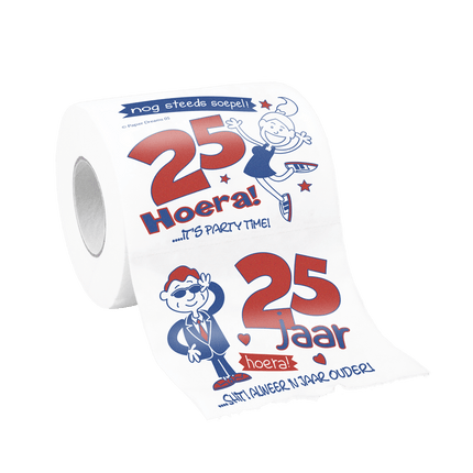 Toiletpapier 25 Jaar van Paper Dreams koop je bij Partywinkel