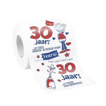 Toiletpapier 30 Jaar Man van Paper Dreams koop je bij Partywinkel