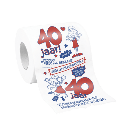 Toiletpapier 40 Jaar Vrouw van Paper Dreams koop je bij Partywinkel