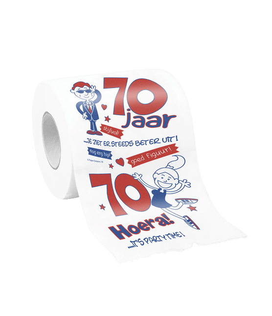 Toiletpapier 70 Jaar van Paper Dreams koop je bij Partywinkel