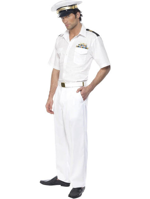 Top Gun Captain Kostuum, Wit van Smiffys koop je bij Partywinkel