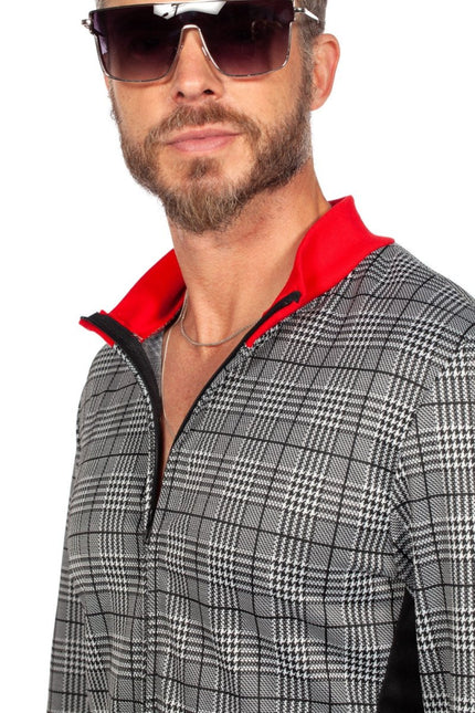 Trainingspak Fout Heren Grijs van Wilbers & Wilbers koop je bij Partywinkel