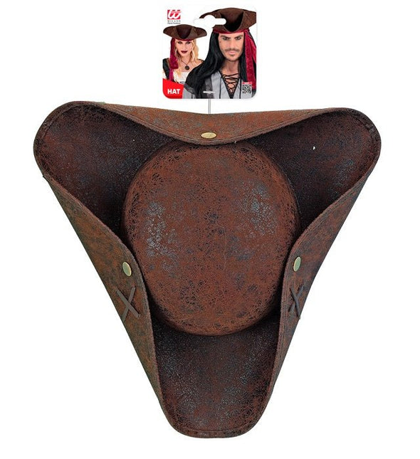 TRICORN VERWEERD LEER BRUIN van Widmann koop je bij Partywinkel
